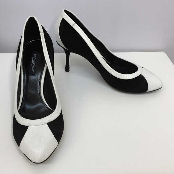 ❤️SOLD❤️ DOLCE & GABBANA Suede Python Shoes 35 1/2 - Picture 2 of 6